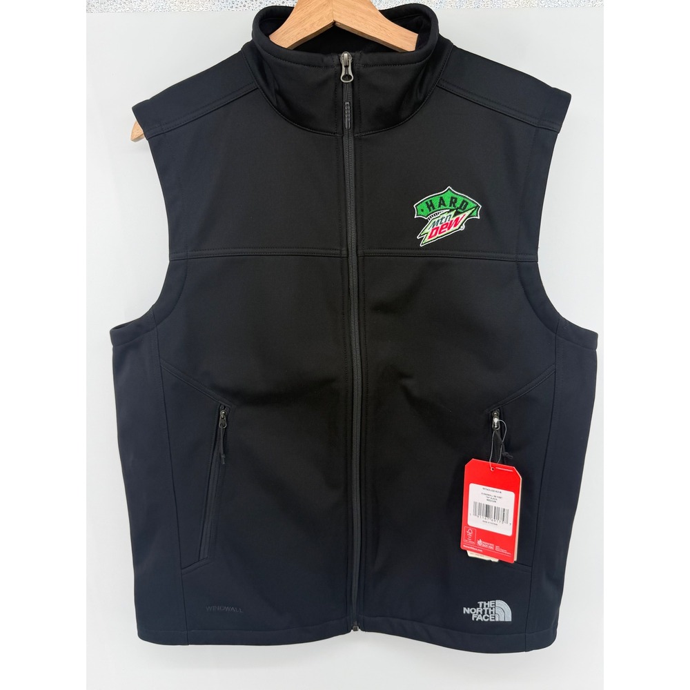 The North Face Ridgewall Soft Shell Vest‎ Mountain Dew Black Mens Medium NWT